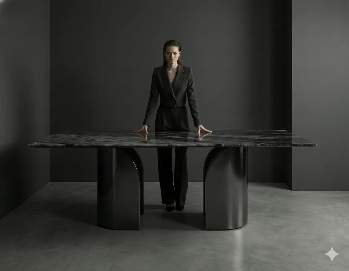 Obsidian Elegante marble dining table top