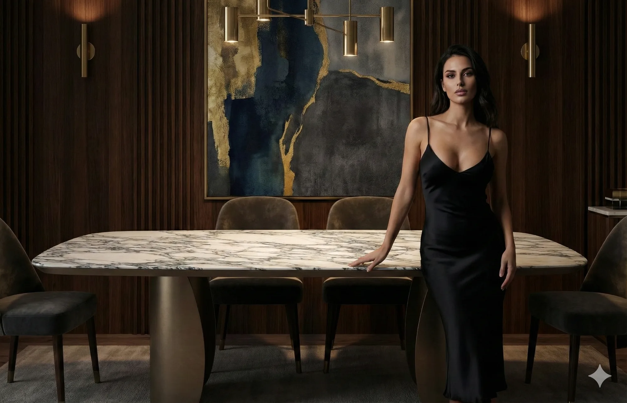 Arabescato Divina marble dining table top